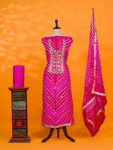 KcPc New Art Silk Bandhani Gotapatti Work Salwar suitKML