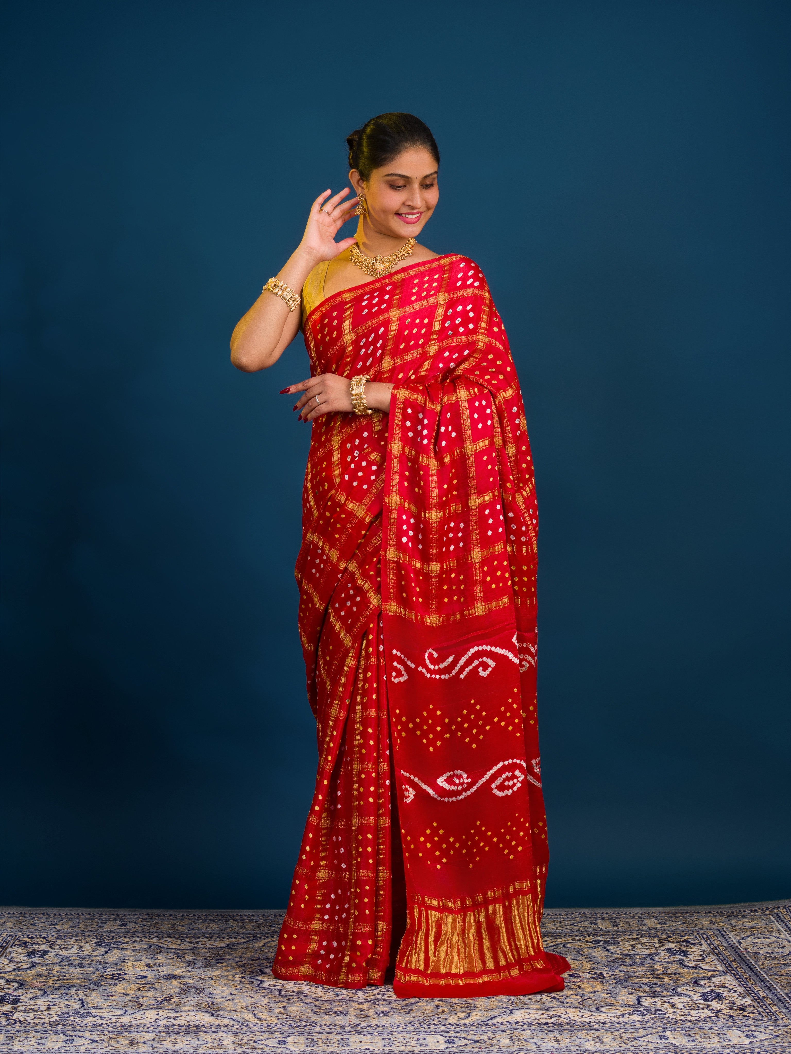 KcPc Traditional Bandhani Saree Crafted in Luxurious Modal Silk Festive Edition PARS