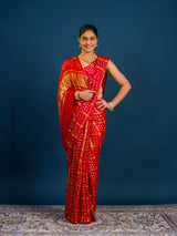KcPc Traditional Bandhani Saree Crafted in Luxurious Modal Silk Festive Edition PARS