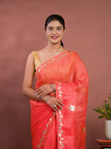 Leheriya Style With Gotapatti Work Saree uner 2000