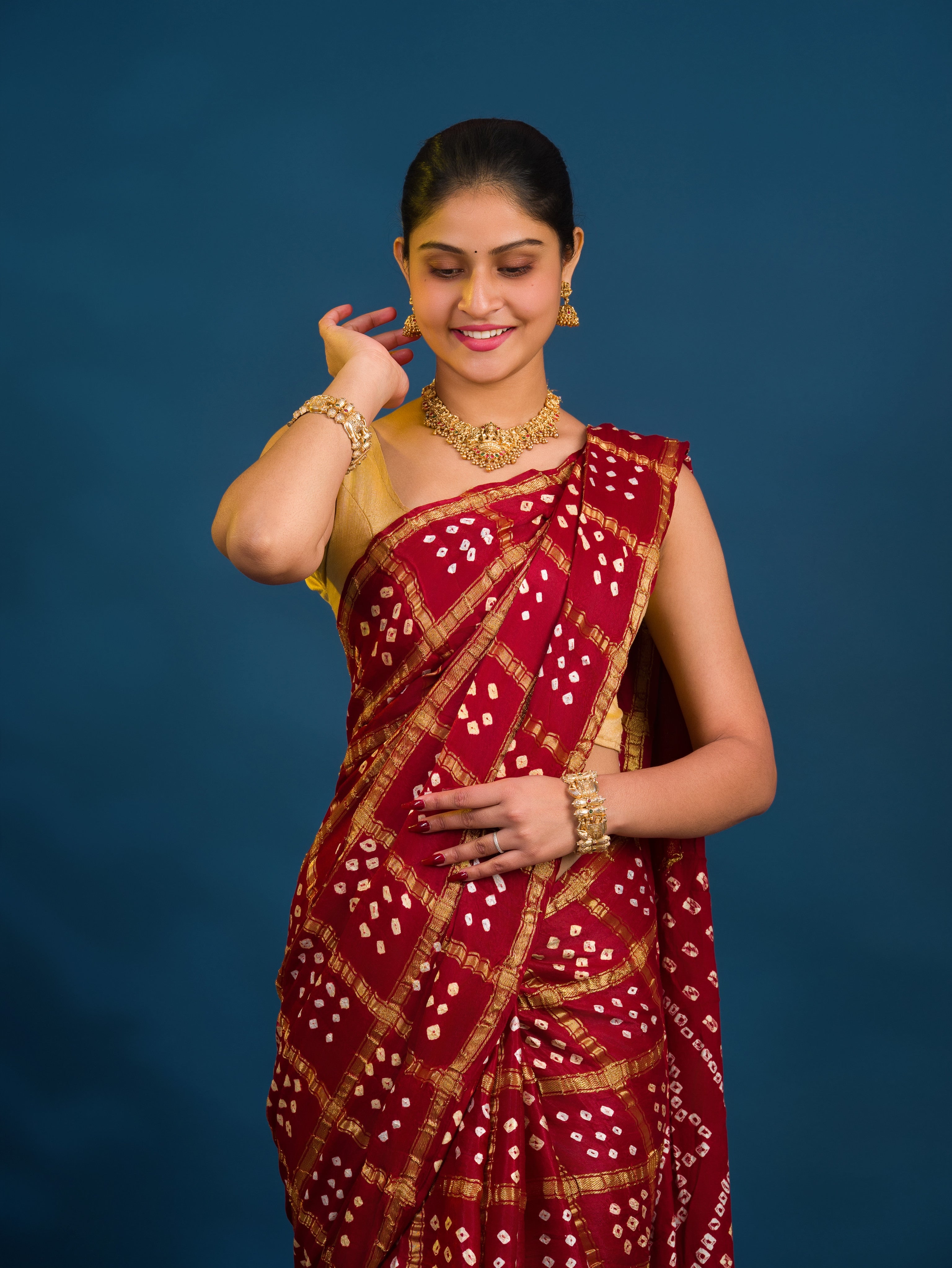 KcPc Latest Designer Modal Silk Saree with Bandhani Print Festive Collection PARS