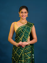 KcPc Traditional Bandhani Style Saree in Luxurious Modal Silk With Blouse Piece PARS