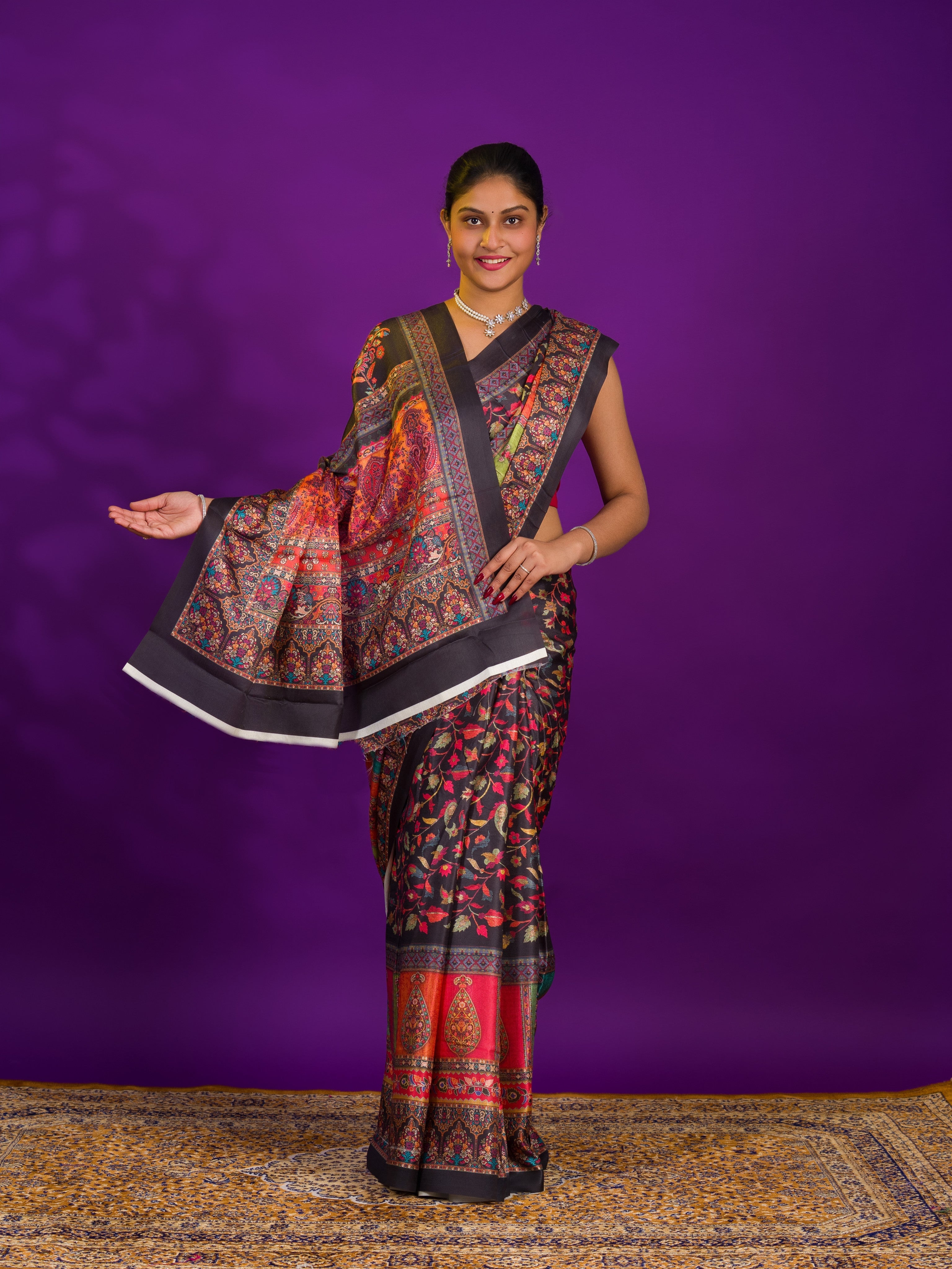 By New Pashmina Soft Silk Pashmina Style With Digital Print Work Saree