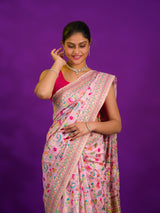 By New Pashmina Cotton Silk Kashmiri Style Party wear Saree