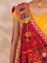 KcPc New Lounch Pure Georgette Marwardi Broach Style With Belbuti Work Chunri