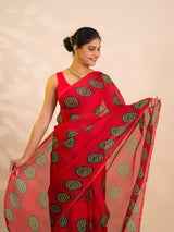 By New Kota dariya Bandhani Style with Bijiya Border work Saree