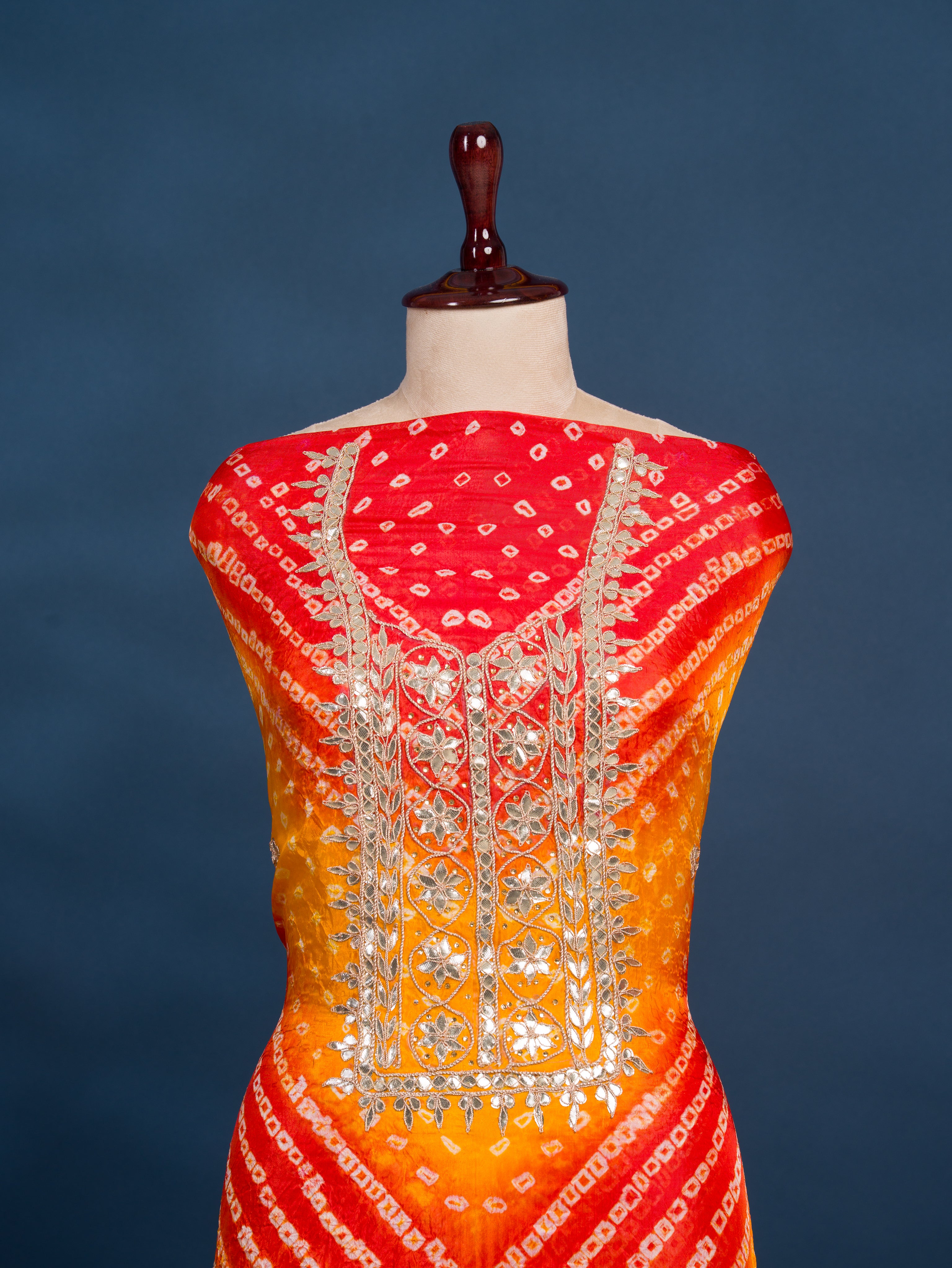 KcPc New Art Silk Bandhani Gotapatti Work Salwar SuitKML