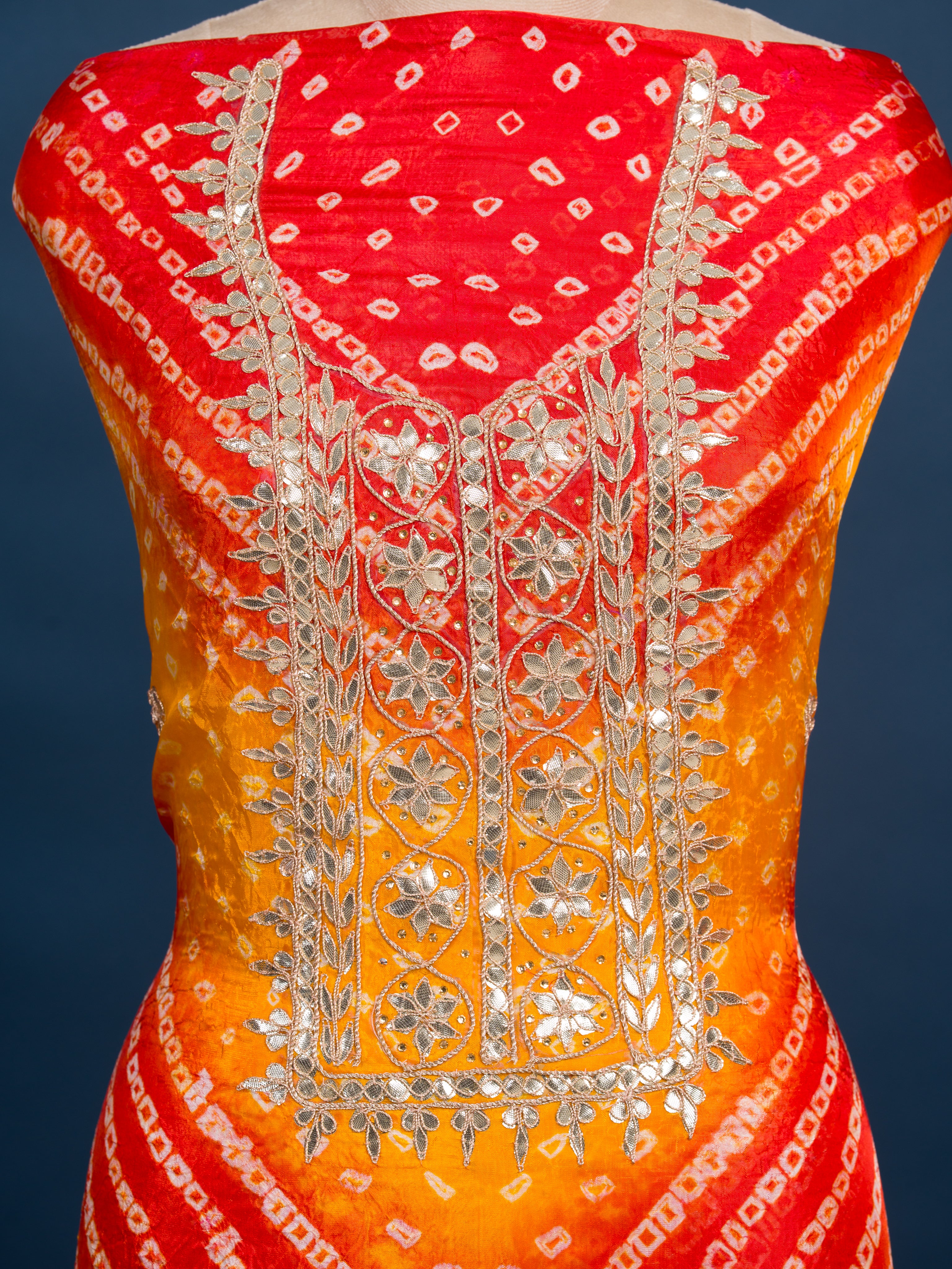 KcPc New Art Silk Bandhani Gotapatti Work Salwar SuitKML