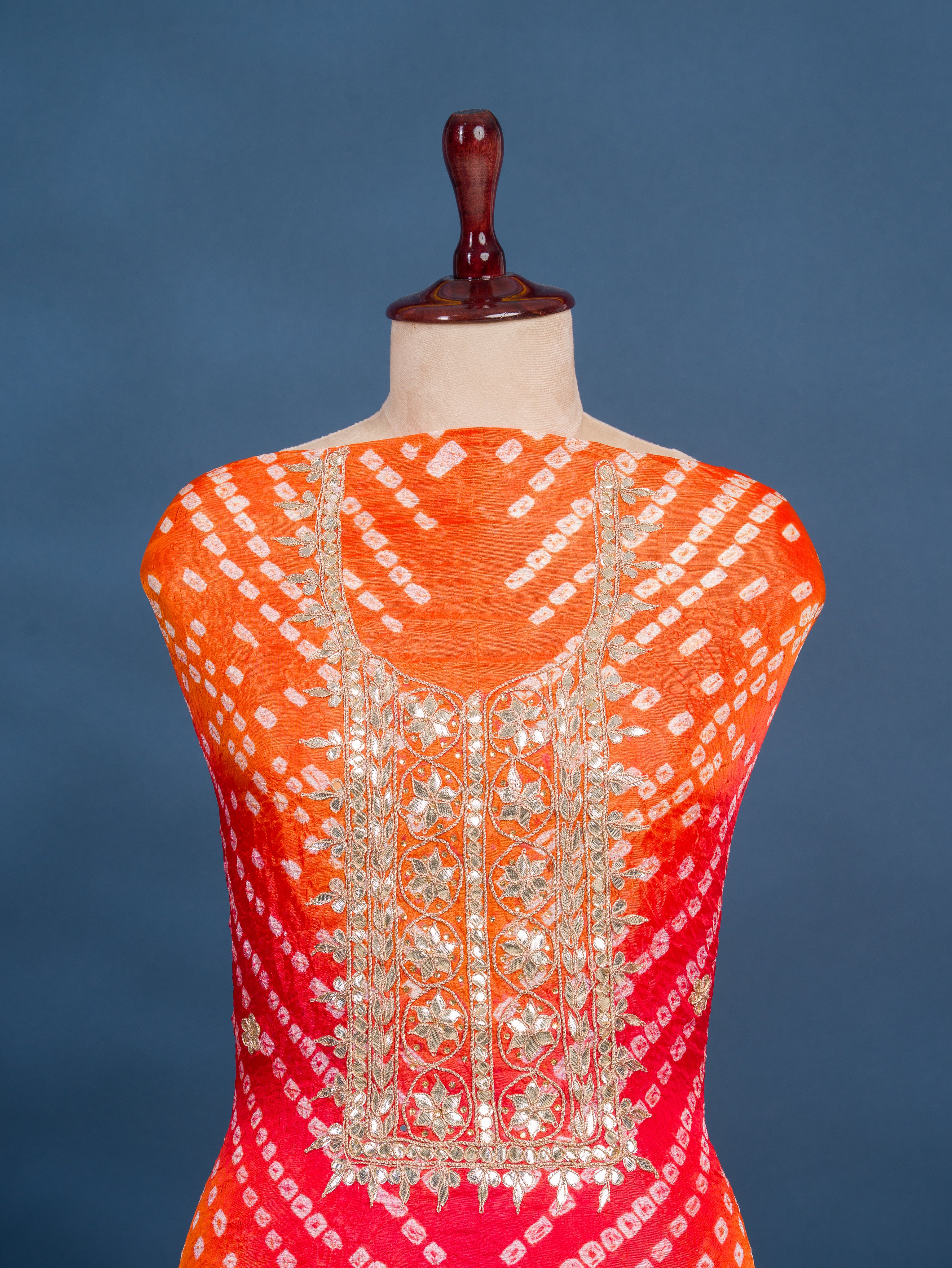 KcPc New Art Silk Bandhani GotapattiWork Salwar suit,KML