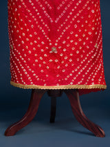 KcPc New Art Silk Bandhani Style With Gotapatti Work Suit KML
