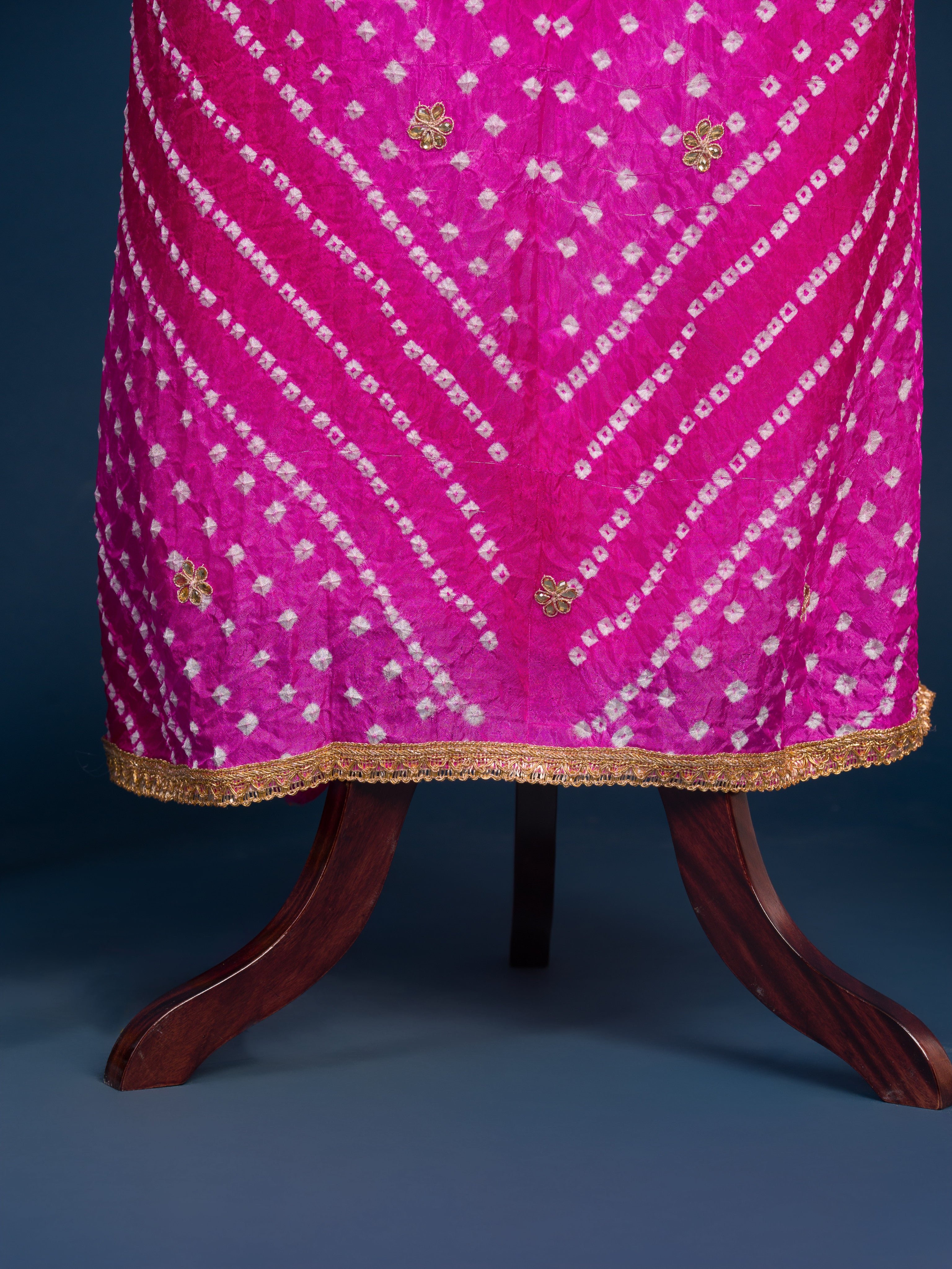 KcPc New Art Silk Bandhani Gotapatti Work Salwar Suit KML