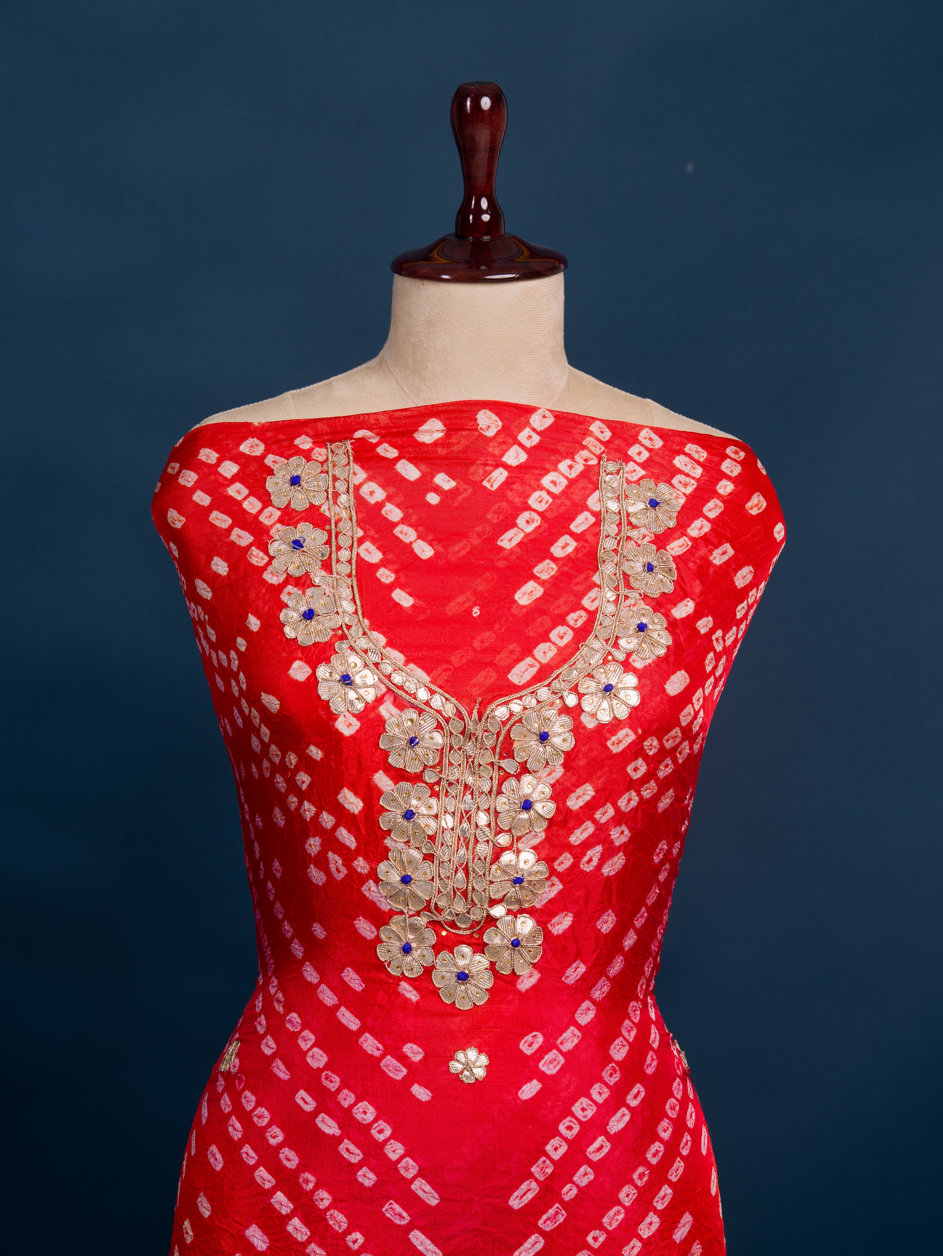 KcPc New Art Silk Bandhani GotapattiWork Salwar Suit KML