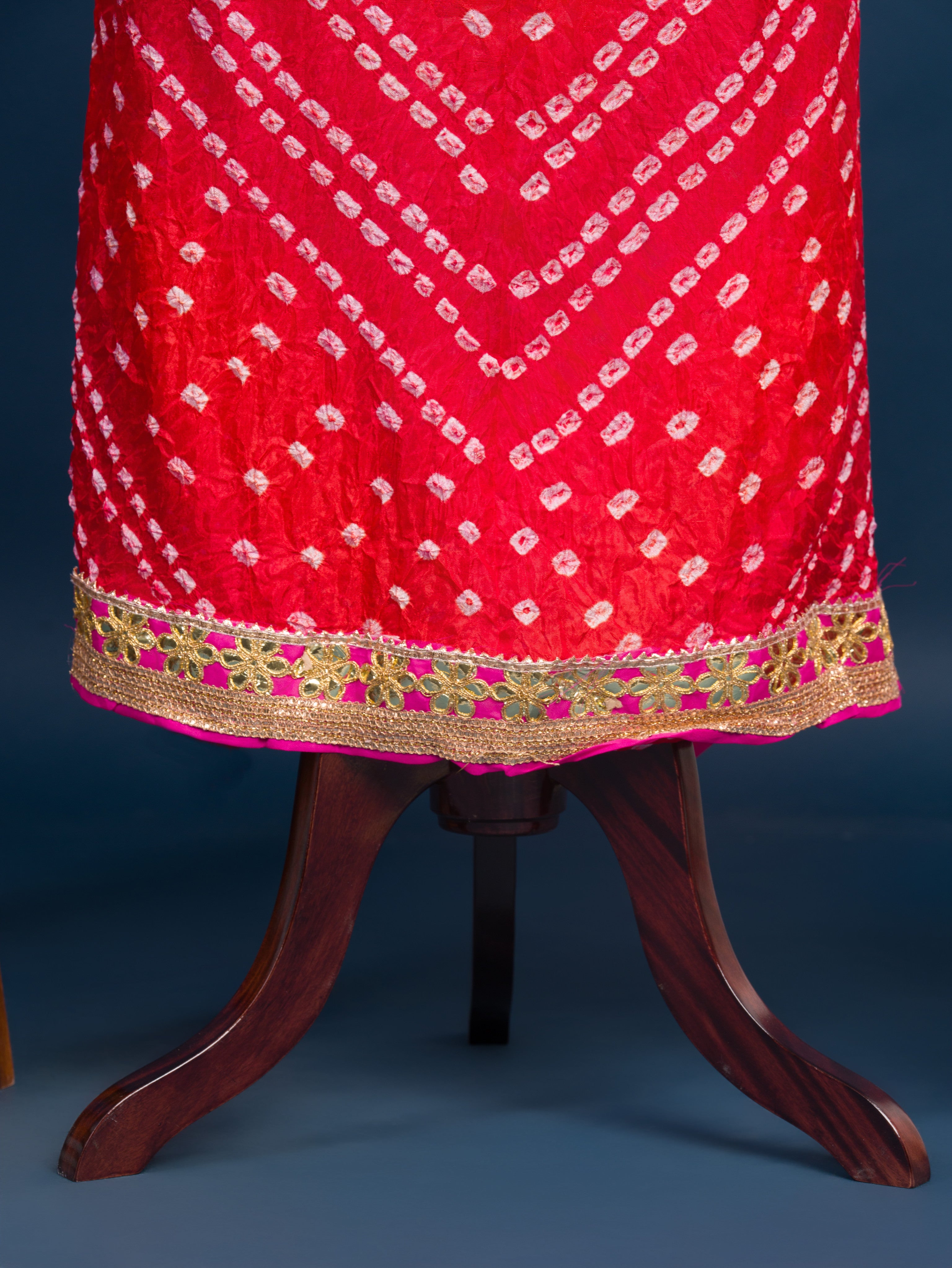 KcPc New Art Silk Bandhani GotapattiWork Salwar Suit KML