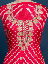 KcPc New Art Silk Bandhani GotapattiWork Salwar Suit KML
