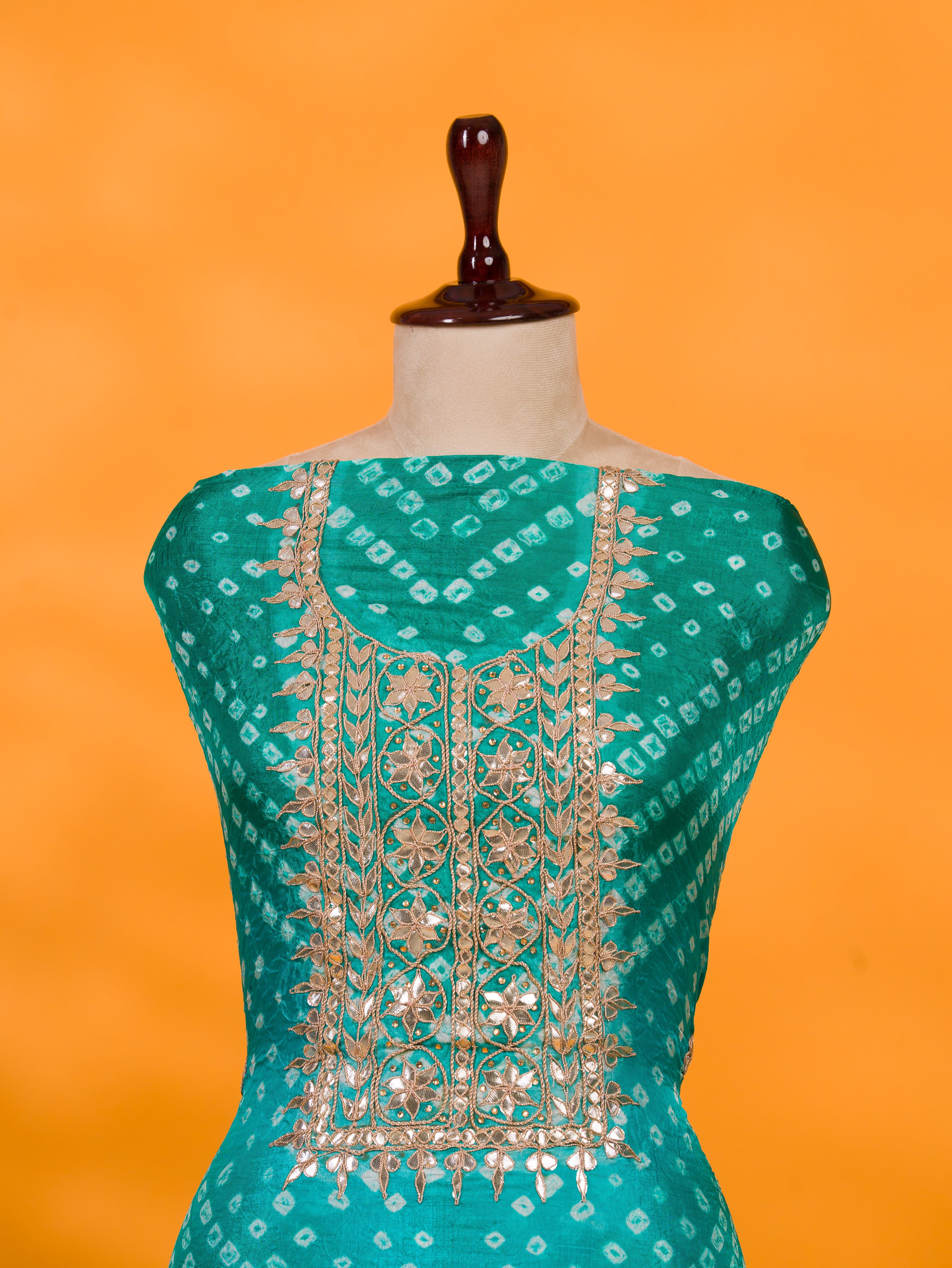 KcPc New Art Silk Bandhani Gotapatti Work Salwar suitKML