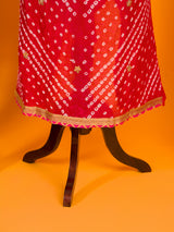 KcPc New Art Silk Bandhani Style With Gotapatti Work Suit KML