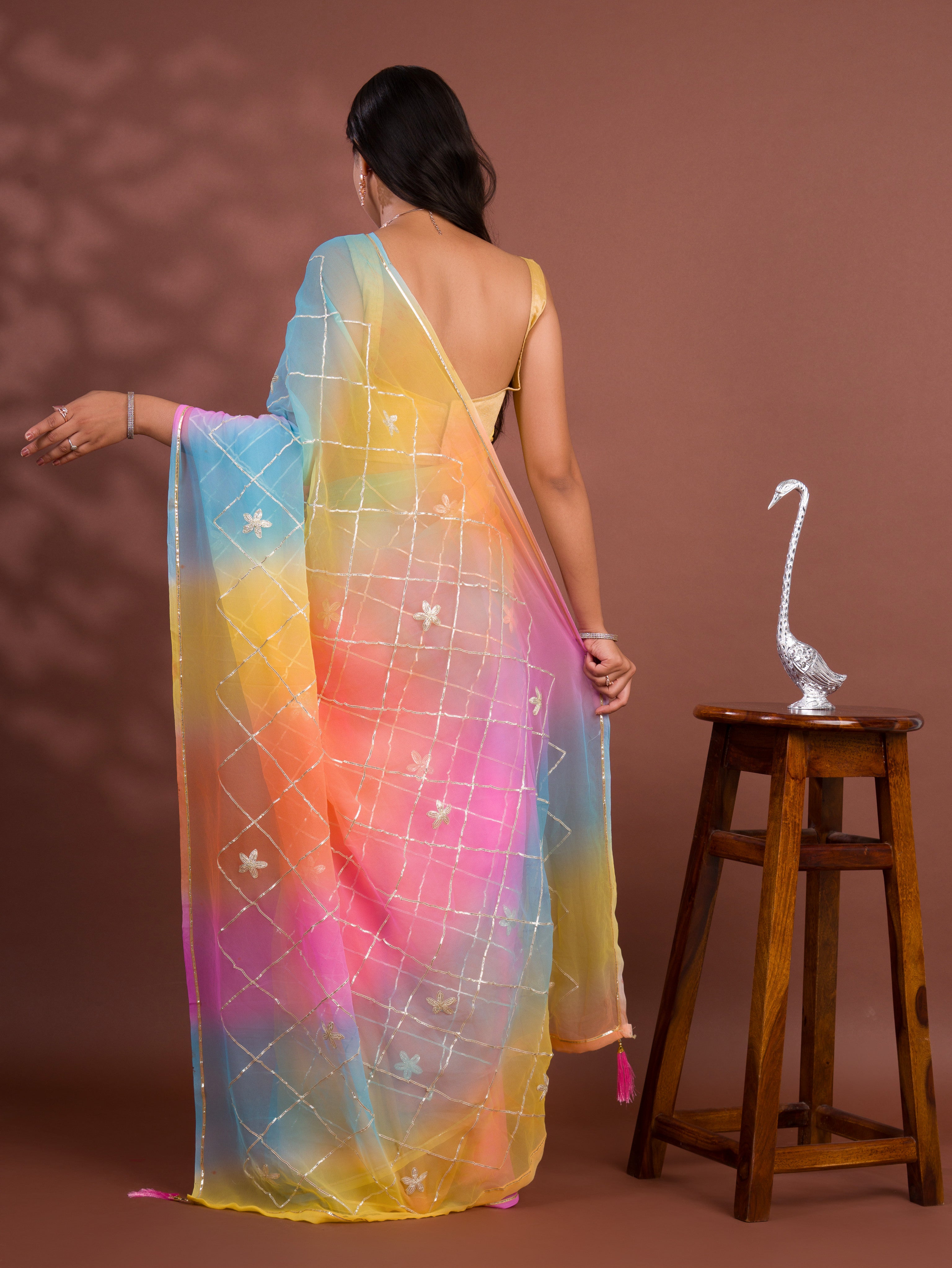 GotaPatti Work saree for party wear