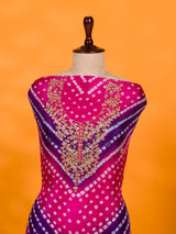 KcPc New Art Silk Bandhani GotapattiWork Salwar Suit KML