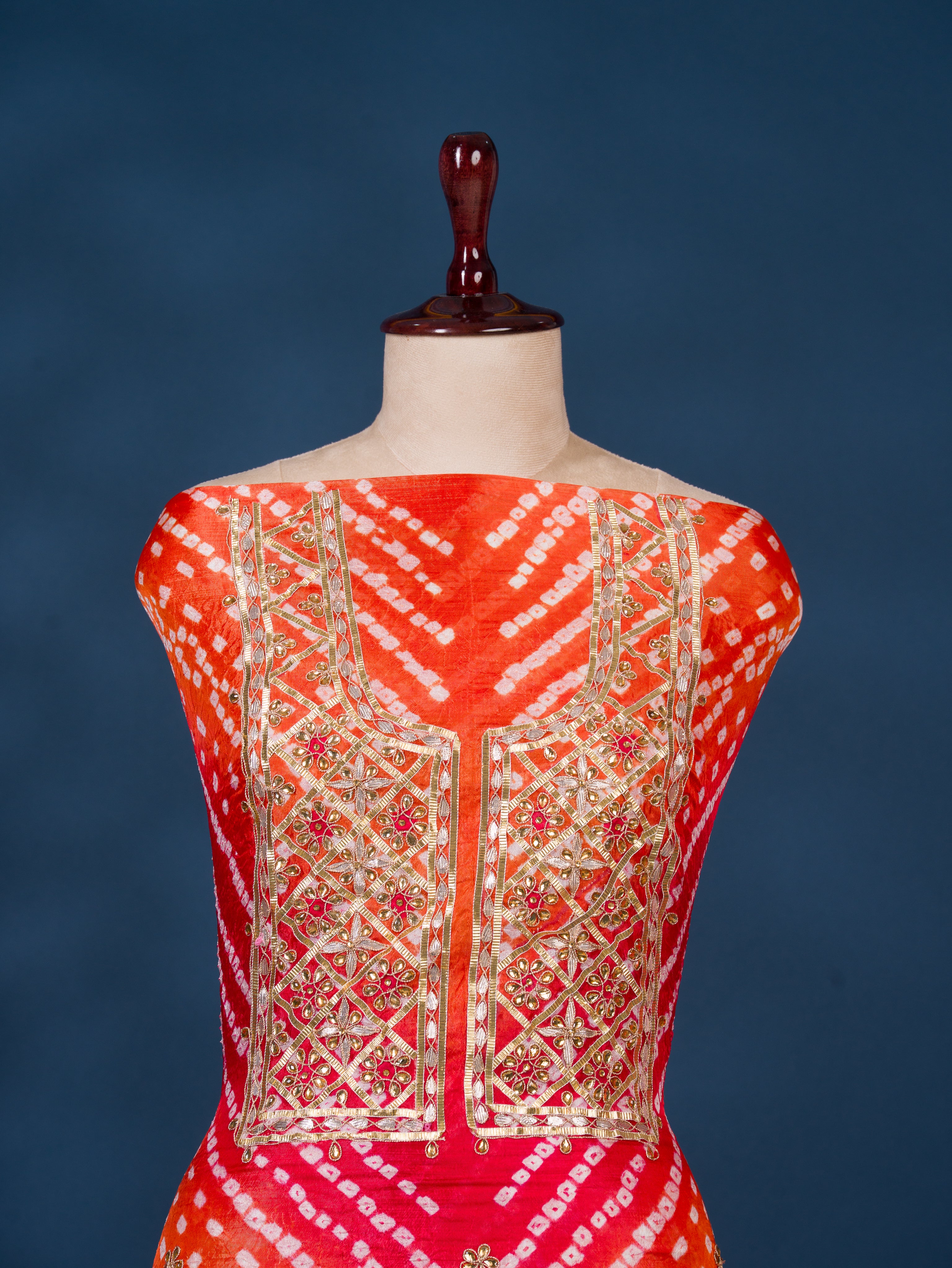 KcPc New Art Silk Bandhani GotapattiWork Salwar Suit KML