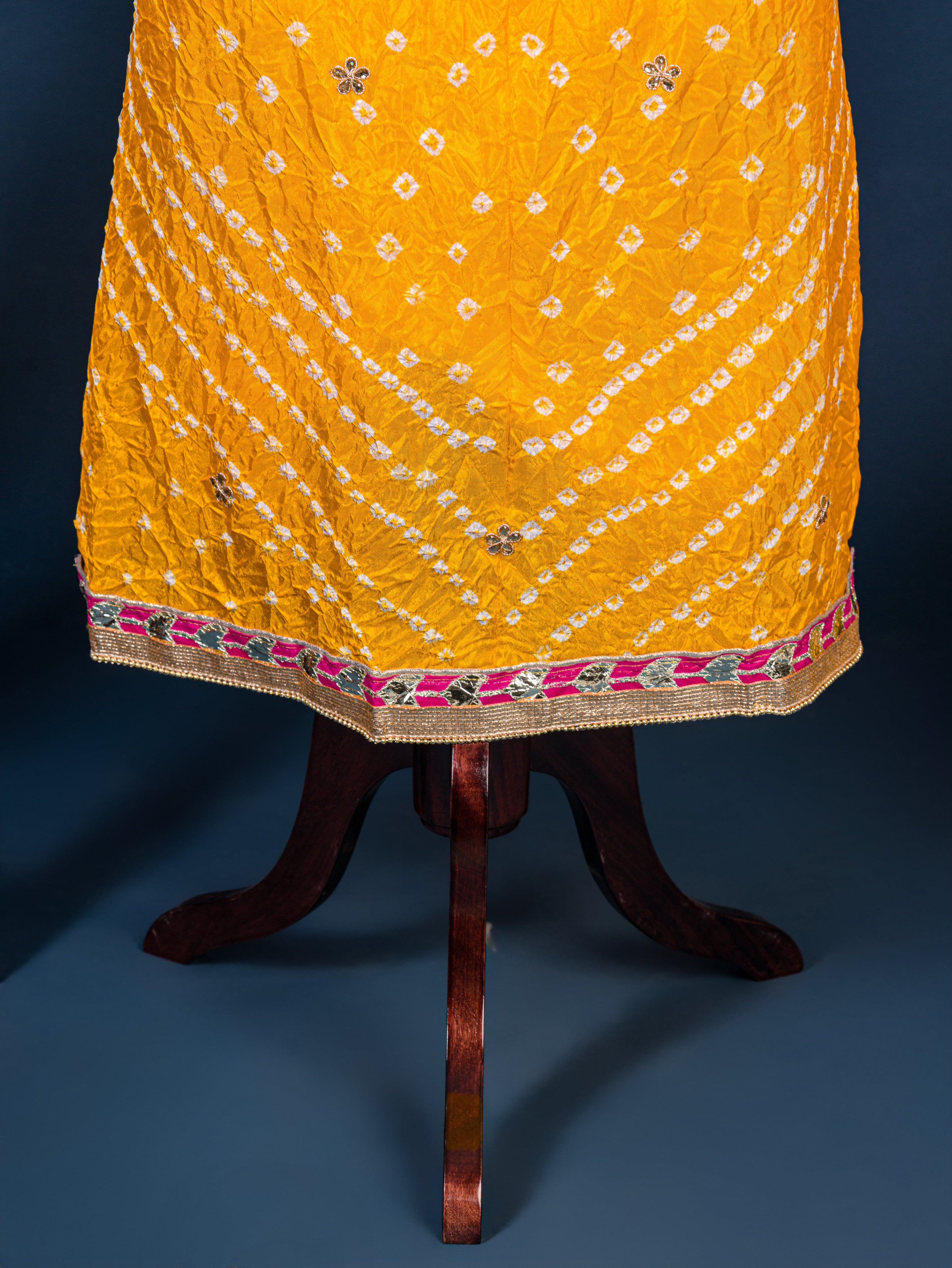 KcPc New Latest Art Silk Bandhani Gotapatti Work Salwar Suit KML