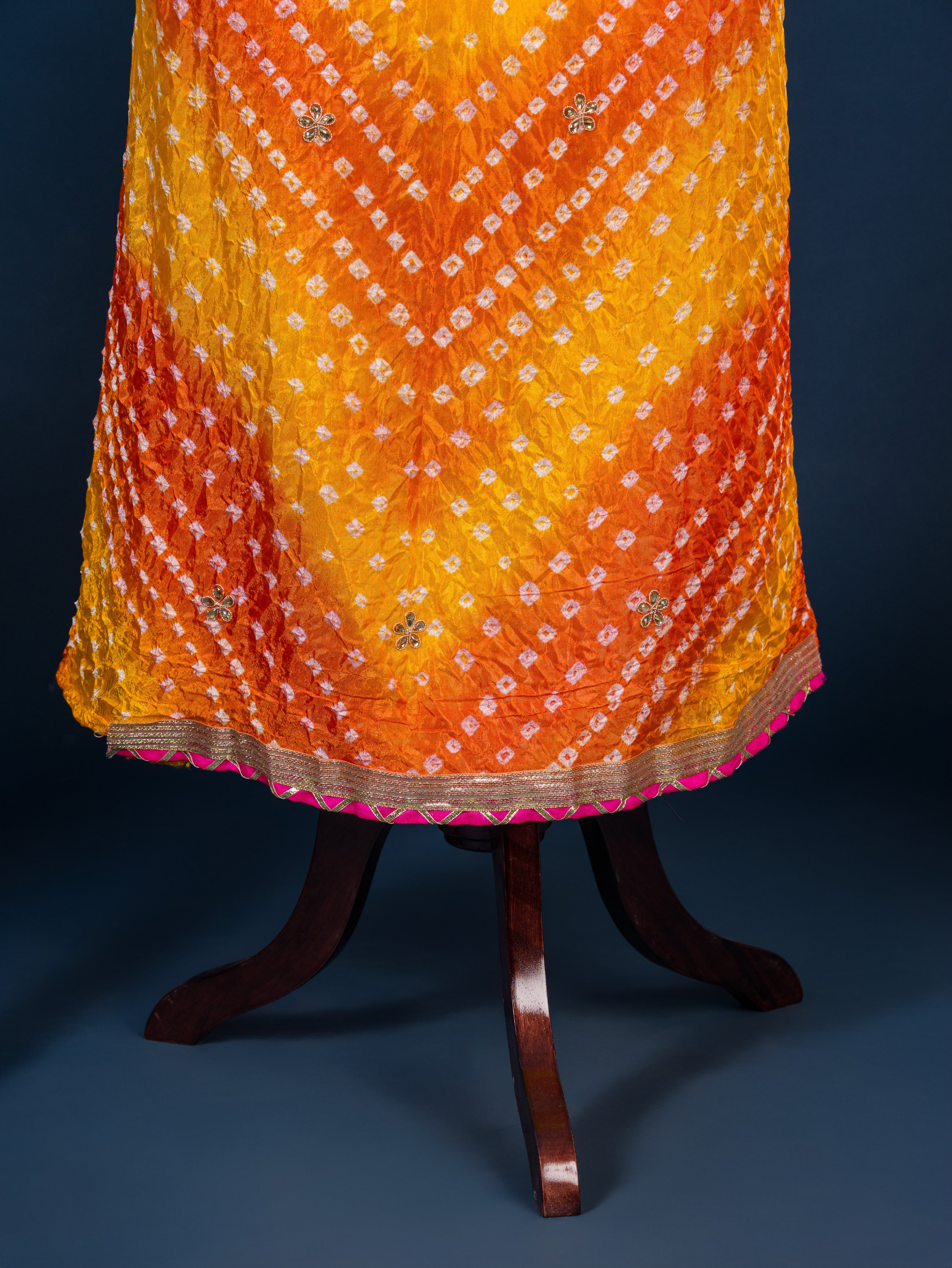 KcPc New Art Silk Bandhani Gotapatti Work Salwar SuitKML