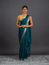 By Letest Elegant Banarasi Saree with Zari Border Perfect for Festive Wear