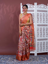 KcPc Latest Cotton Silk Kalamkari Style Zari Weaving SareeSTL