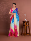 party wear saree in Leheriya Style with gotapati work