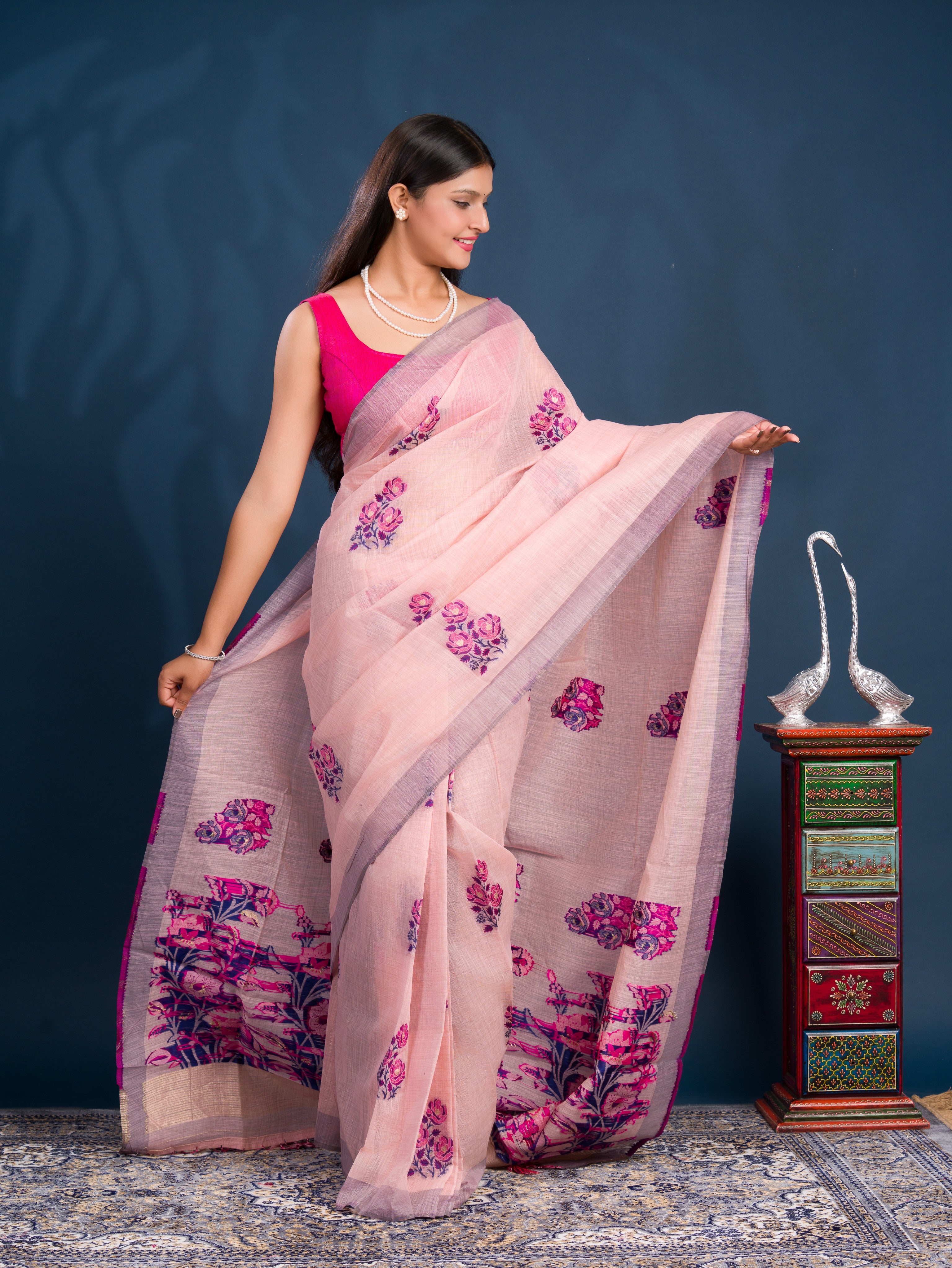 By Kanchi Linen South Indian Saree