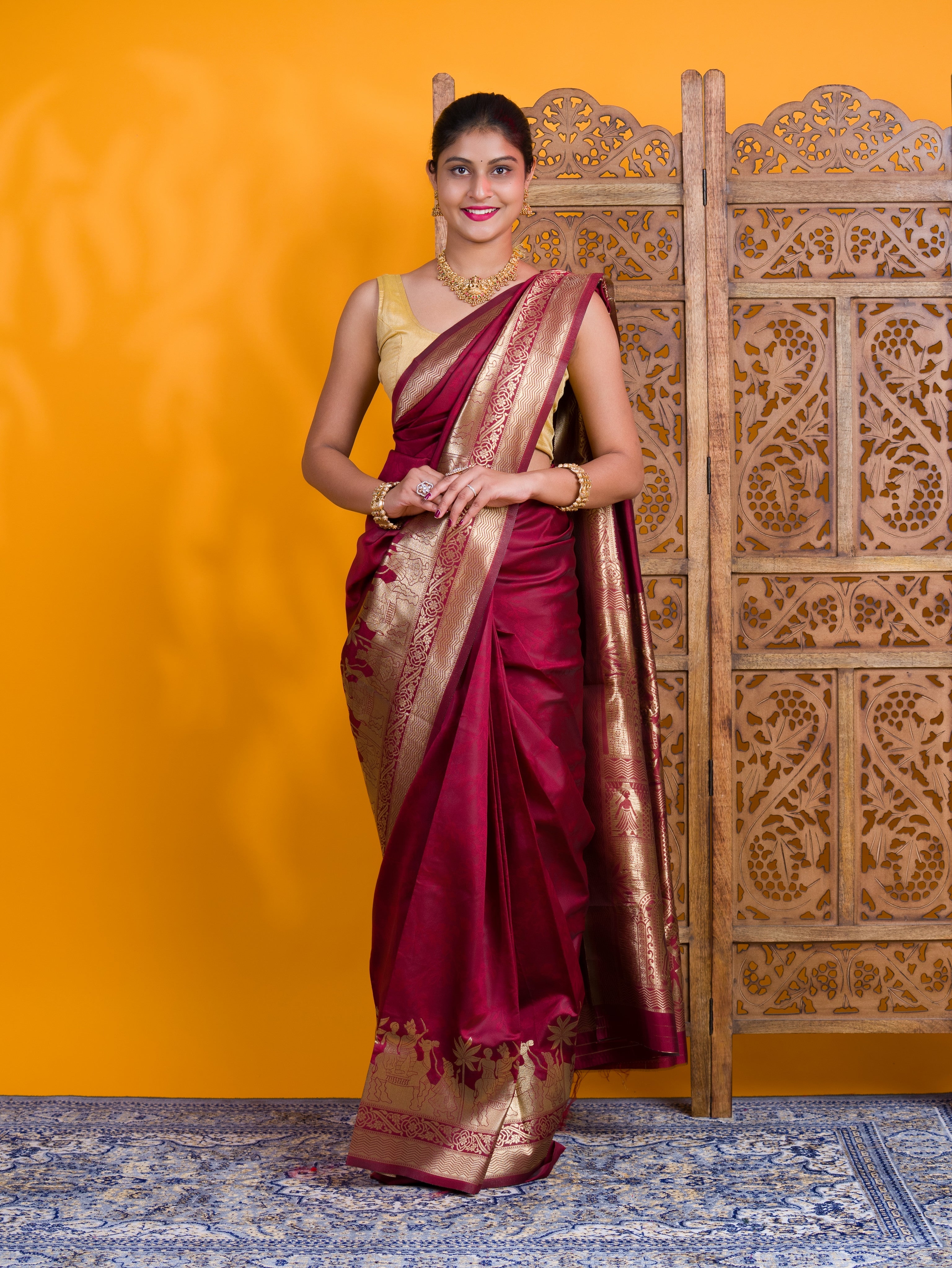 By Soft Silk Banarasi With Causal Wear Saree