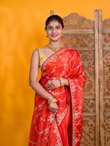 By Traditional Saree With Aari Work