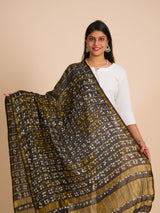 By Ghatchola Bandhej silk Dupattas Black