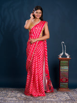 By Latest Leheriya Saree With Gotapatti Border