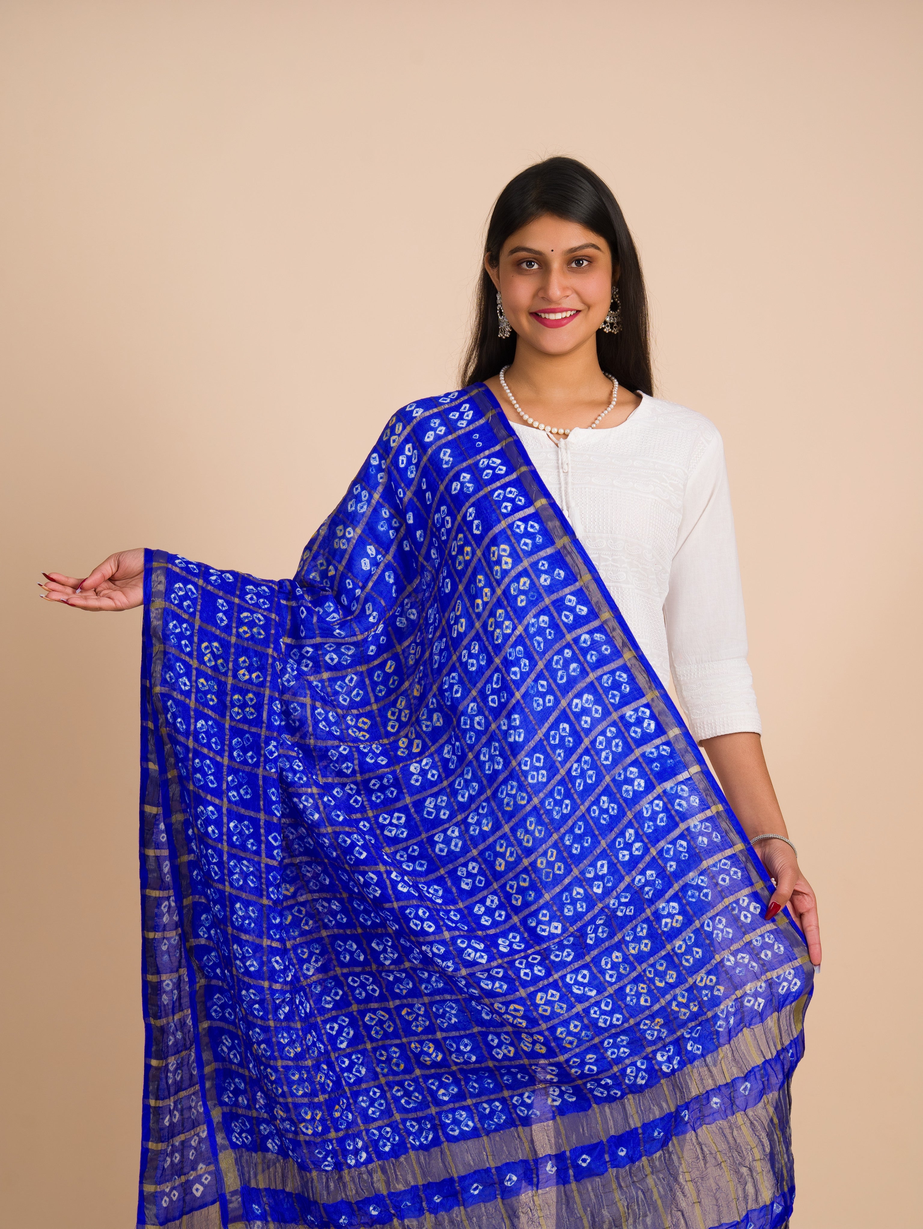 By Art Silk Dupatta with Classic Ghatchola Bandhani Pattern