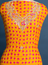 KcPc Trending Art Silk Bandhani Gharchola With Gota patti Work suit KML