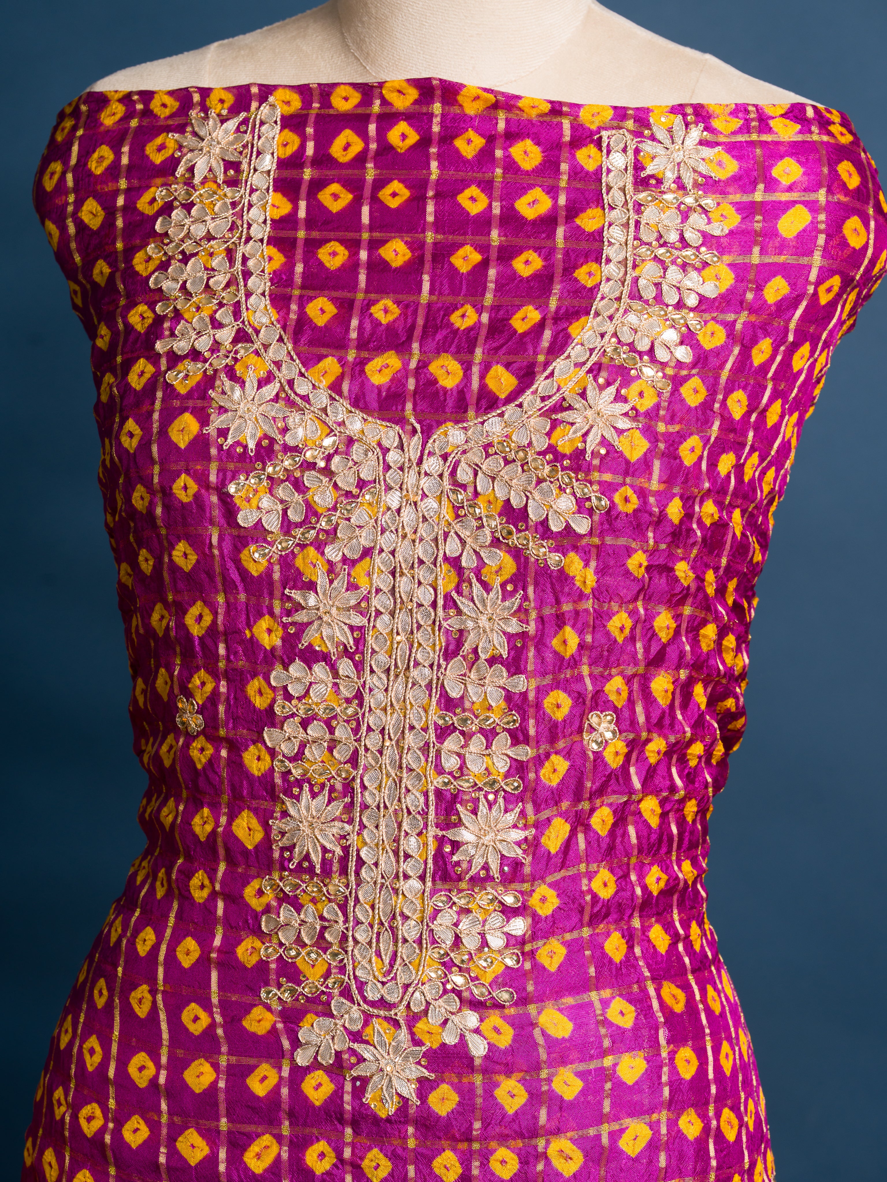 KcPc New Launch Bandhani Art Silk Suit with Gota Patti Work Suot KML