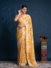 By Zig zag Style With Kashida Tari Work Saree