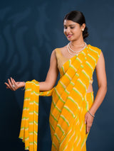 Leheriya StyleSaree With Casual Wear