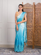 By Bandhani Saree With Gotapatti Work