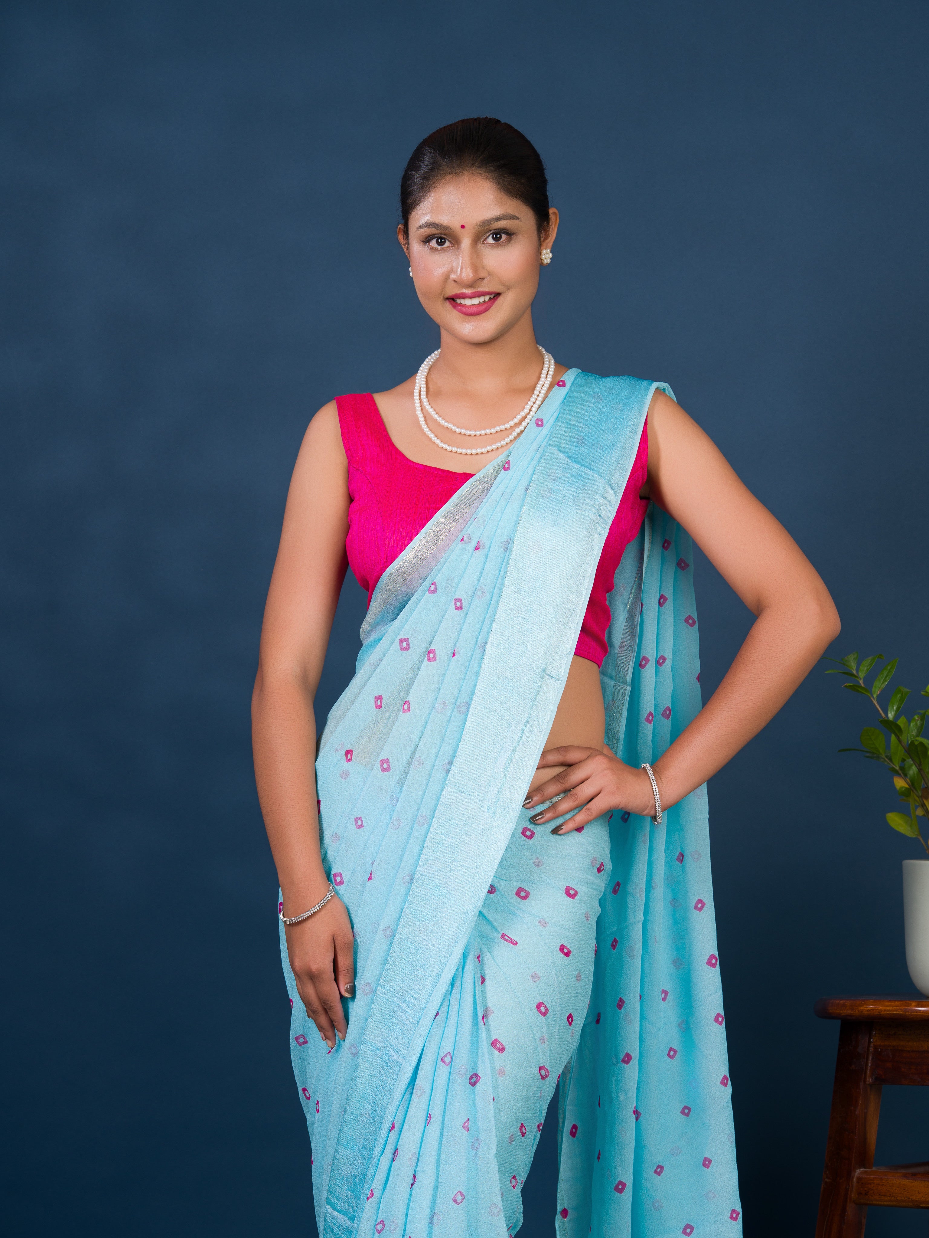 By Bandhani Saree With Casual Wear