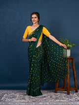 By Bandhani Saree With Casual Wear