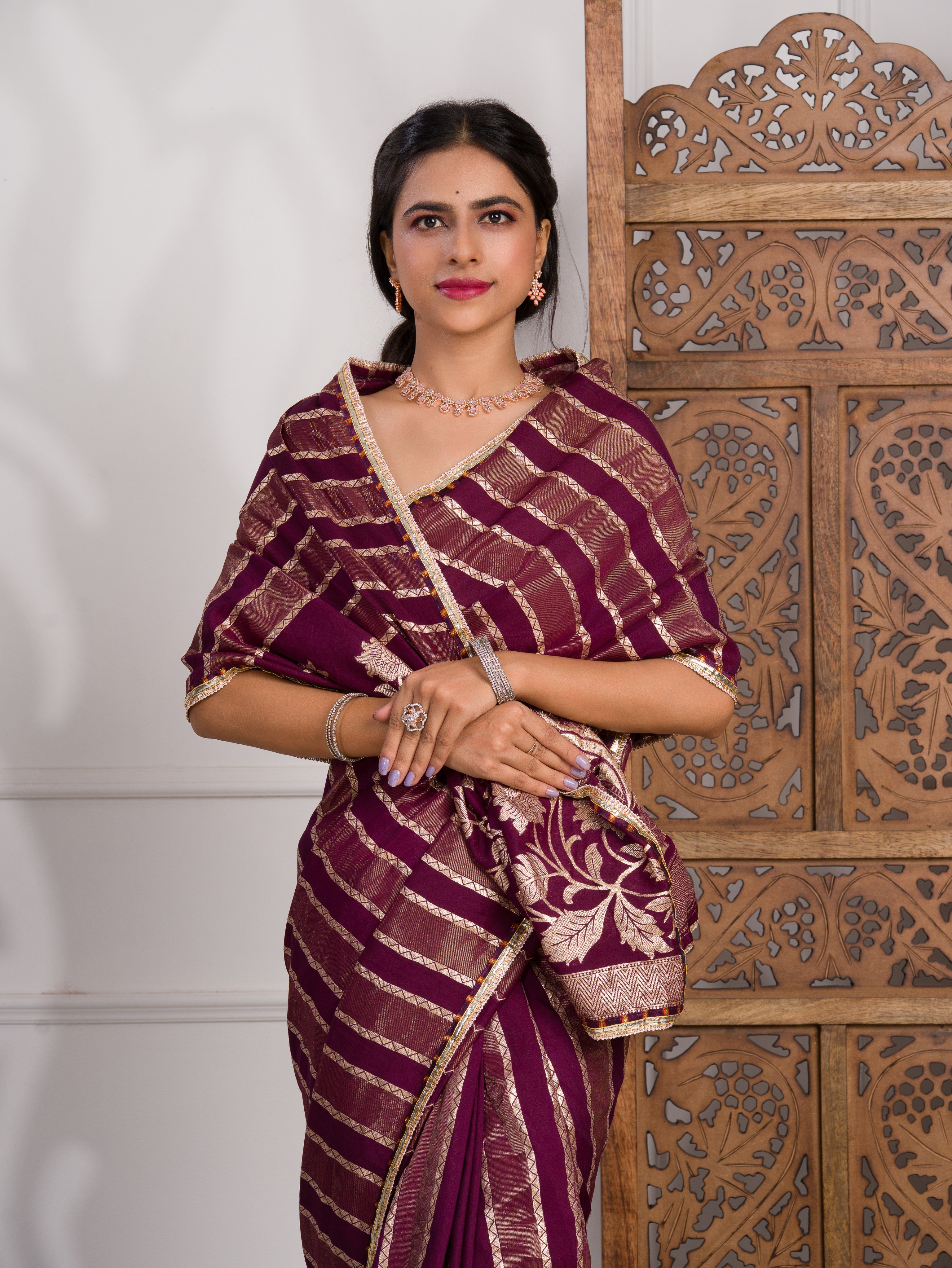 By Banarasi Saree With Festive Wear