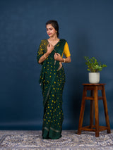 By Bandhani Saree With Casual Wear