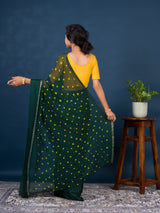 By Bandhani Saree With Casual Wear