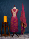KcPc Latest Art Silk Bandhani Gharchola With Gota patti Stone Work Suit KML