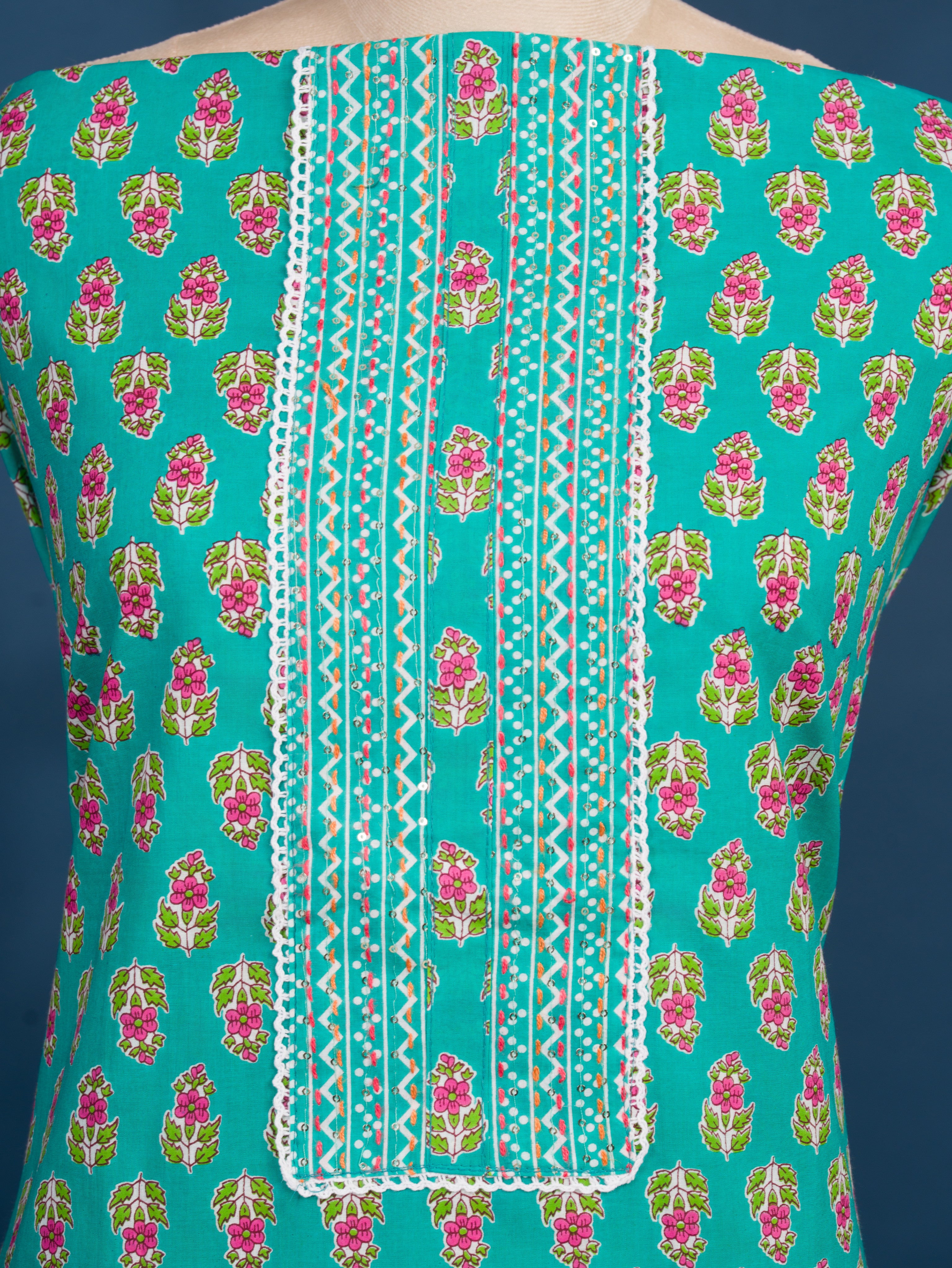 KcPc New Latest Cotton Flower Print style With Causal Wear Suit SJB
