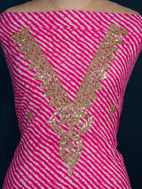 KcPc New Spiceal Pure Cotton Leheriya Suit with Gota Patti Highlights SJB