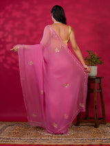 Pittan Gotapatti Work rajputi saree in pure chiffon fabric