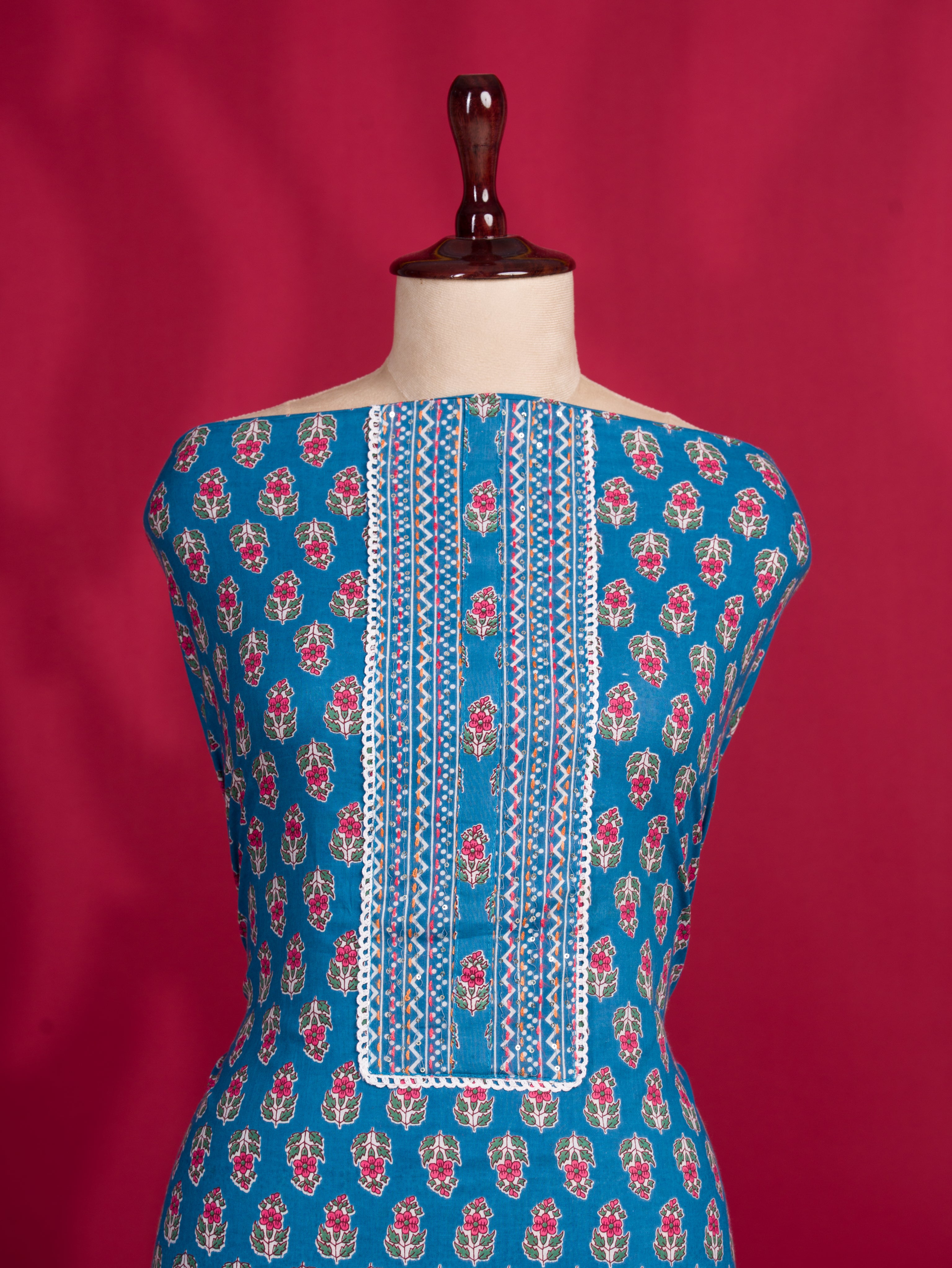 KcPc New Cotton Flower Print style With Causal Wear Suit SJB