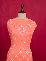 KcPc New Luxury Cotton Bandhani Suit with Elegant Mirror Detailing RSAF
